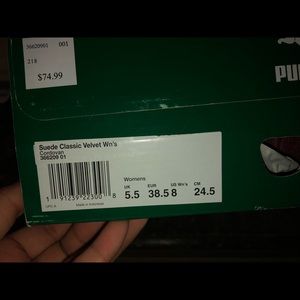 Puma Suede Classic Velvet Wn’s